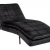 Velvet Chaise Lounge LOIRET Black DEF