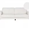 Sofá de 3 lugares em bouclé branco VADSTENA