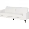 Sofá de 3 lugares em bouclé branco VADSTENA