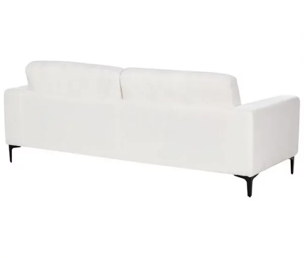 Sofá de 3 lugares em bouclé branco VADSTENA