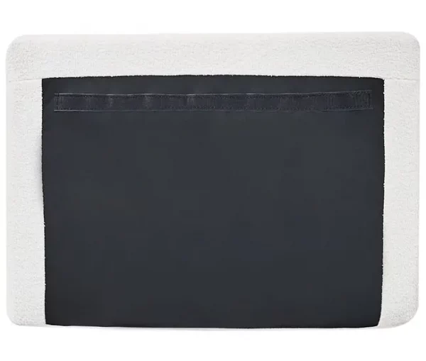 Sofá de 3 lugares em bouclé branco VADSTENA