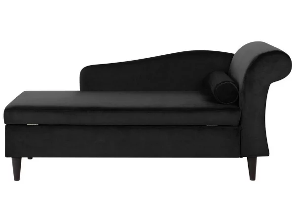 Chaiselongue LUIRO schwarz rechtsseitig CH