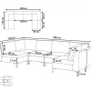 Sofa U-Form EVJA Samtstoff grün CH