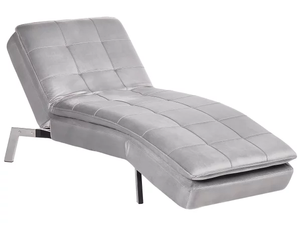 Chaiselongue LOIRET hellgrau verstellbar CH