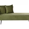 Chaise longue, RIOM, green, fabric, left DEF