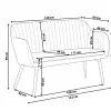 Sofa TABY Samtstoff schwarz CH