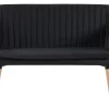 Sofa TABY Samtstoff schwarz CH