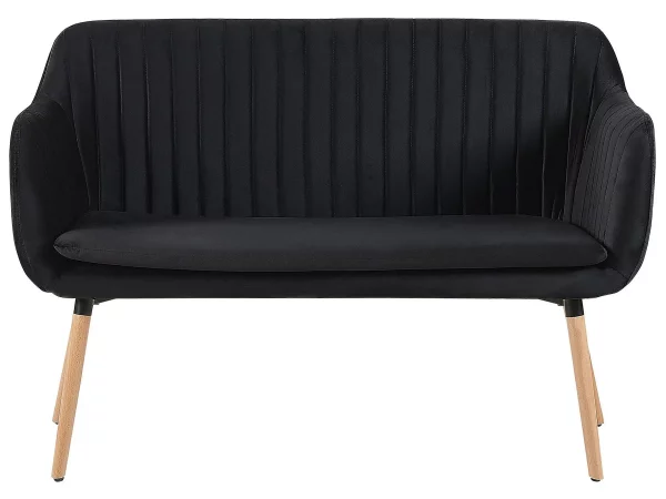 Sofa TABY Samtstoff schwarz CH