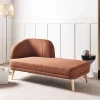 Chaise lounge TANLAY, golden brown, fabric, left DEF