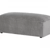 Sofá modular 2 lugares com repousa-pés em tecido cinzento HELLNAR
