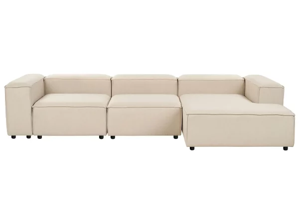 Left 4 Seater Fabric Corner Sofa ARDAL, beige