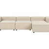 Left 4 Seater Fabric Corner Sofa ARDAL, beige