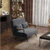 HOMCOM Sofá Cama Sofá Convertível em Cama de 2 Lugares Dobrável com Encosto Ajustável em 5 Níveis e 2 Almofadas Acolchoadas para Escritório Dormitório Sala de Estar 102x73x81 cm Cinza