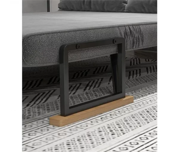 HOMCOM Sofá Cama Sofá Convertível em Cama de 2 Lugares Dobrável com Encosto Ajustável em 5 Níveis e 2 Almofadas Acolchoadas para Escritório Dormitório Sala de Estar 102x73x81 cm Cinza