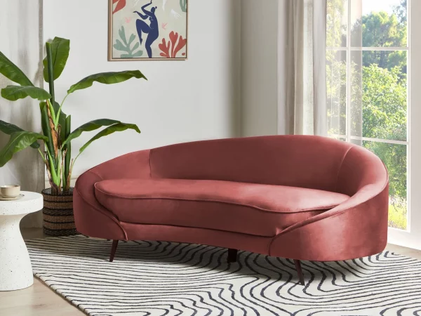 Velvet Sofa SAVAR Red DEF