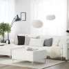 Schlafsofa ABERDEEN Kunstleder Weiss Ottomane L/R CH