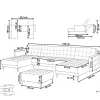 Sofa ABERDEEN U-förmig Samt Sandbeige Ottom. CH
