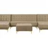 Sofa ABERDEEN U-förmig Samt Sandbeige Ottom. CH