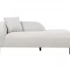 Chaise-longue à esquerda em tecido cinzento claro LE CRAU
