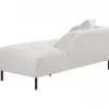 Chaise-longue à esquerda em tecido cinzento claro LE CRAU