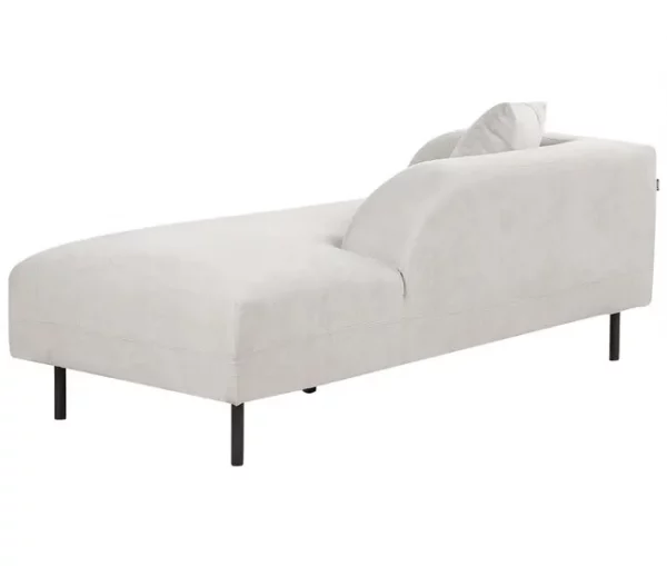 Chaise-longue à esquerda em tecido cinzento claro LE CRAU