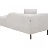 Chaise-longue à esquerda em tecido cinzento claro LE CRAU