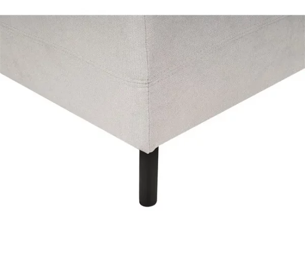 Chaise-longue à esquerda em tecido cinzento claro LE CRAU