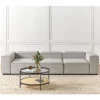 Sofá modular de 3 lugares em tecido cinzento claro ARDAL