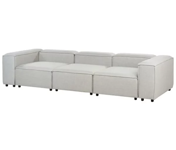 Sofá modular de 3 lugares em tecido cinzento claro ARDAL