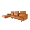 Sofá chaise longue esquerdo em pele 6226