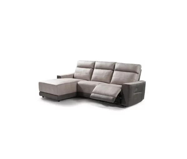 Chaise longue relax elétrico 2 lugares MOON lado esquerdo cinza