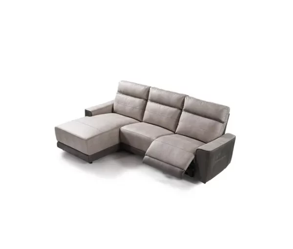 Chaise longue relax elétrico 2 lugares MOON lado esquerdo cinza