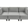 5-Seater Modular Sofa Ottoman UNSTAD Light Grey DEF