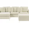 Sofa Ecksofa OSLO R aus Stoff beige CH.