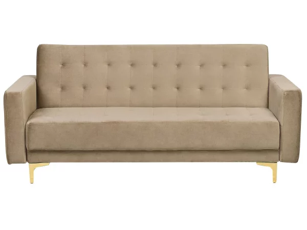 Dreisitzer ABERDEEN Samt Sandbeige CH