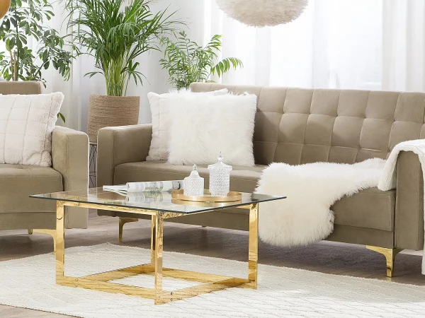 Dreisitzer ABERDEEN Samt Sandbeige CH