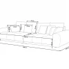 Sofa TORPO, Grey with Black, DEF