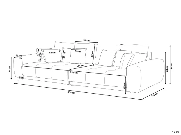 Sofa TORPO, Grey with Black, DEF