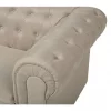 Conjunto de sofás com 4 lugares em tecido creme CHESTERFIELD