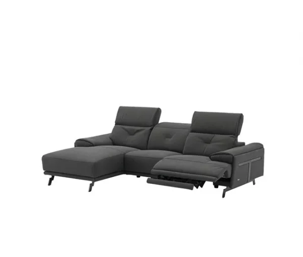 Chaise longue SIARA relax elétrica esquerda 3 lugares azul