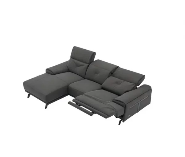 Chaise longue SIARA relax elétrica esquerda 3 lugares azul