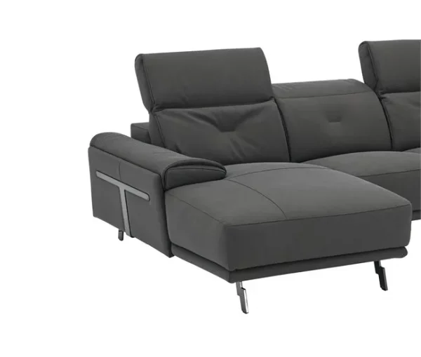 Chaise longue SIARA relax elétrica esquerda 3 lugares azul