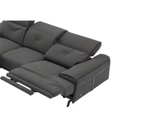 Chaise longue SIARA relax elétrica esquerda 3 lugares azul