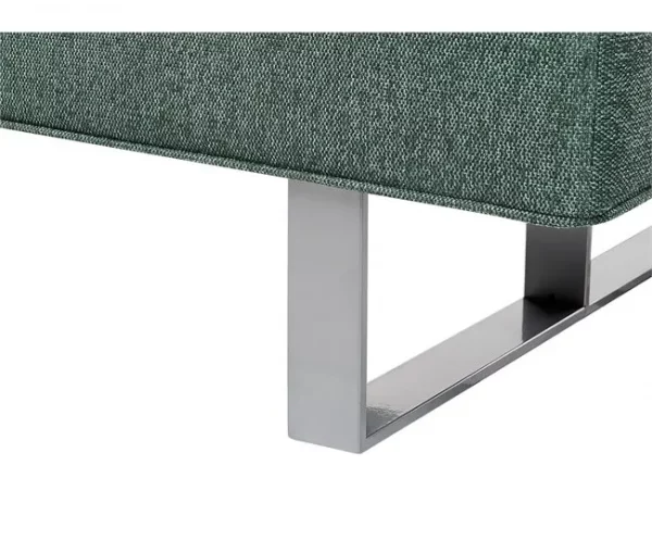 Sofá-cama de 3 lugares em tecido verde DUBLIN