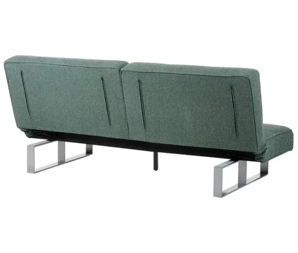 Sofá-cama de 3 lugares em tecido verde DUBLIN