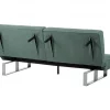 Sofá-cama de 3 lugares em tecido verde DUBLIN