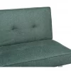 Sofá-cama de 3 lugares em tecido verde DUBLIN