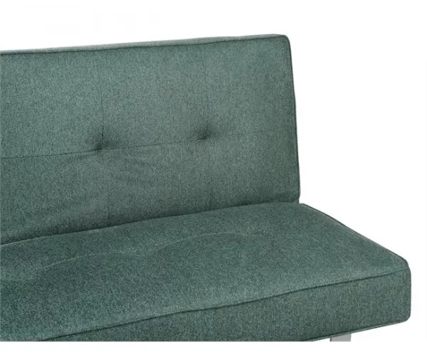 Sofá-cama de 3 lugares em tecido verde DUBLIN