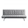 Sofá-cama NAHIA 2 lugares Clic Clac veludo 168x69cm Cinzento