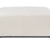 Sofá de canto (D) com repousa-pés OSLO Branco Bouclé Direito